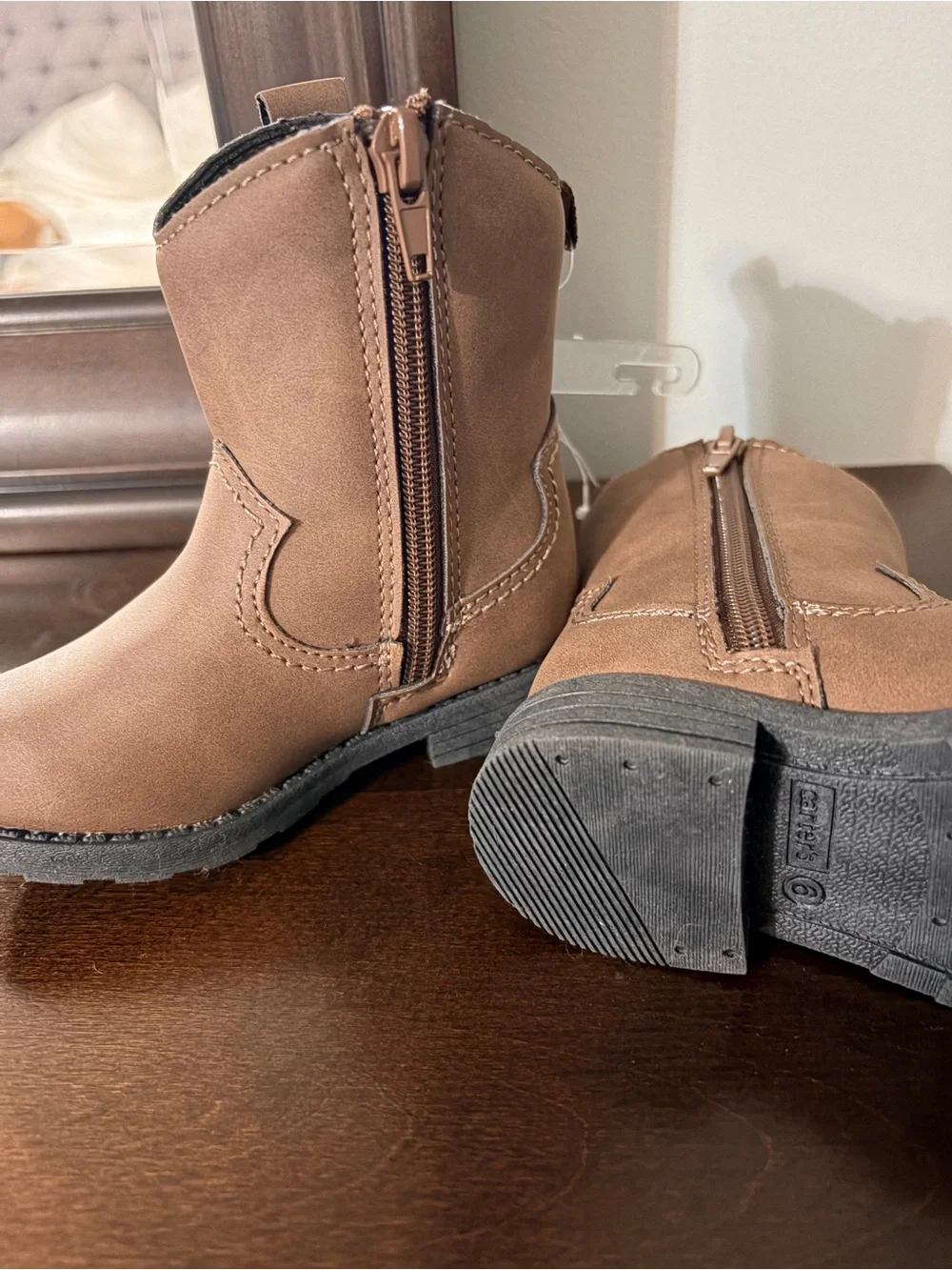 Carter's toddler girl Brown Western Boots sz 6 NWT